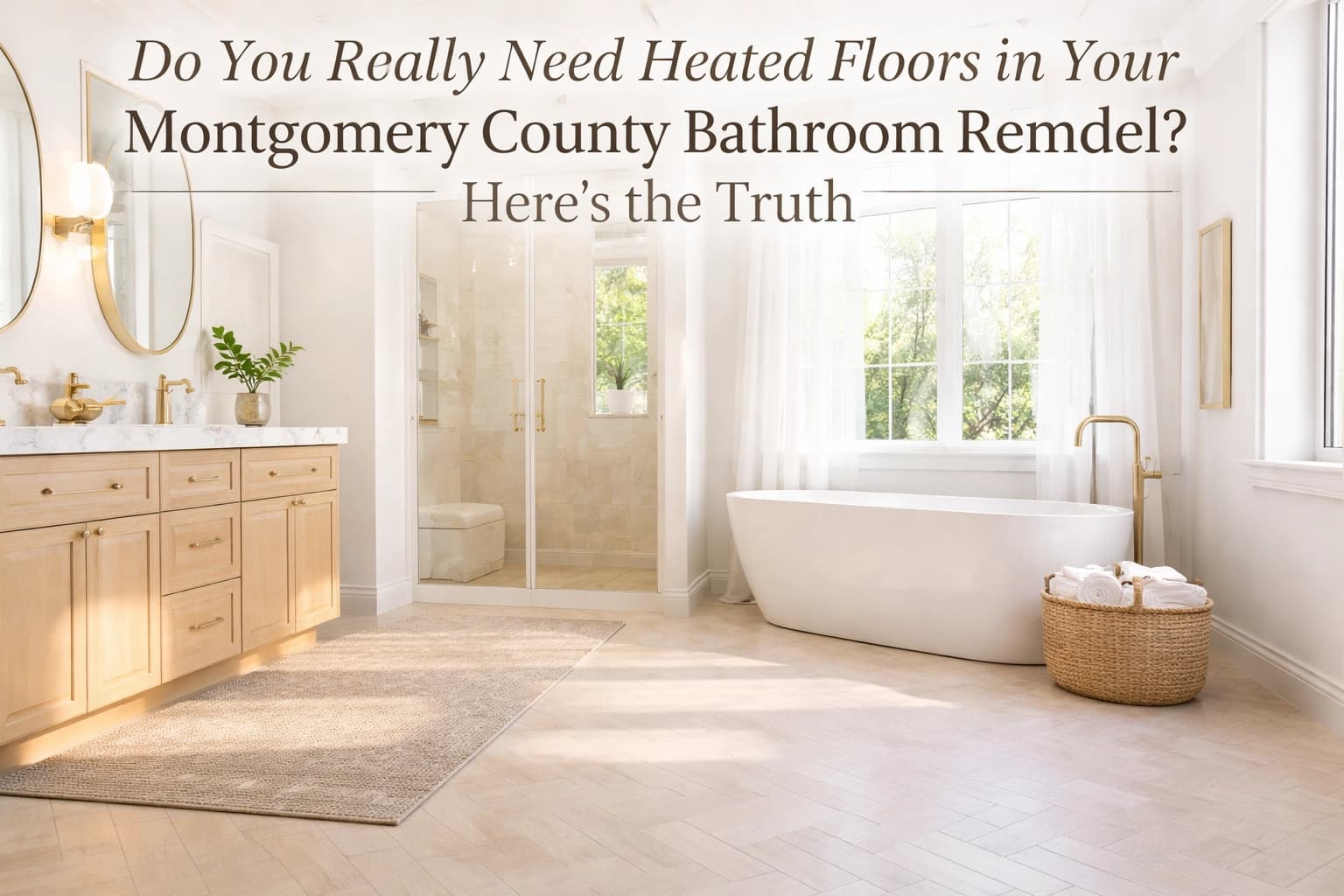 Do You Really Need Heated Floors in Your Montgomery County Bathroom Remodel? Here’s the Truth