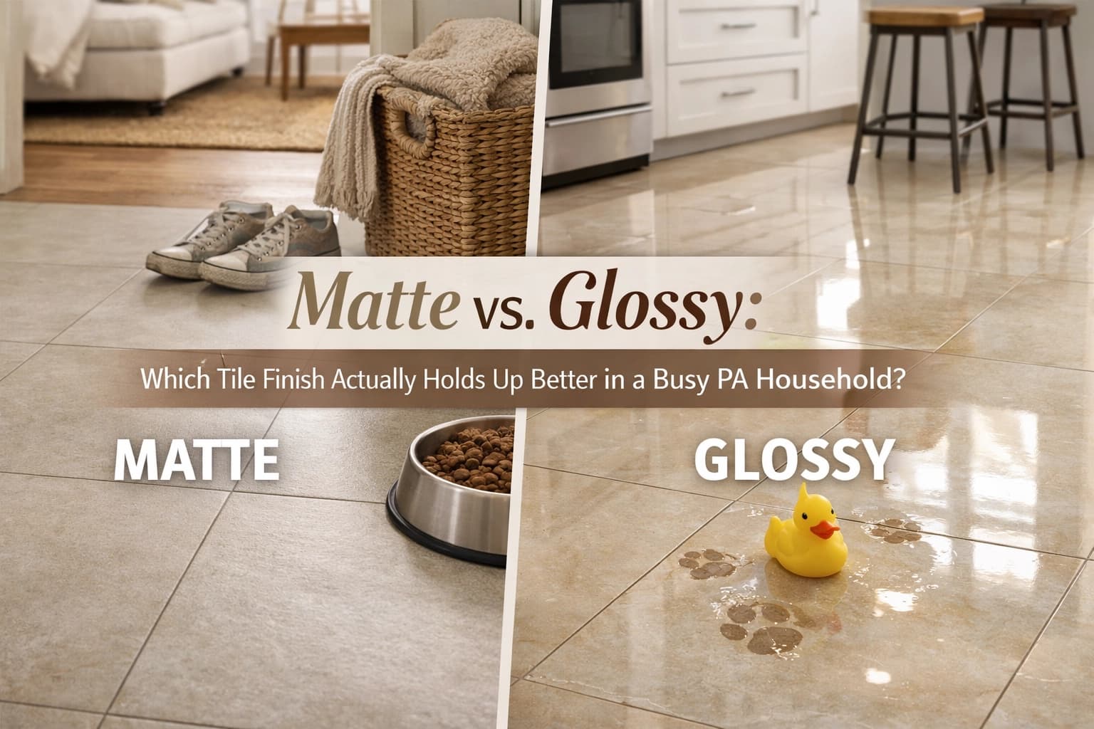 Matte vs. Glossy: Which Tile Finish Actually Holds Up Better in a Busy PA Household?