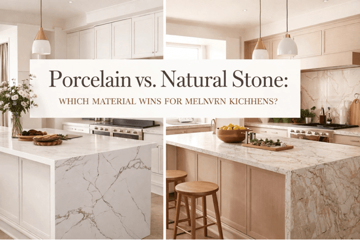 Porcelain vs. Natural Stone: Which Material Wins for Malvern Kitchens?